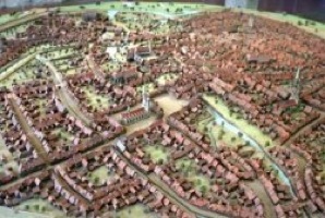 Stadt Braunschweig im Mittelalter Modell im Altstadtrathaus